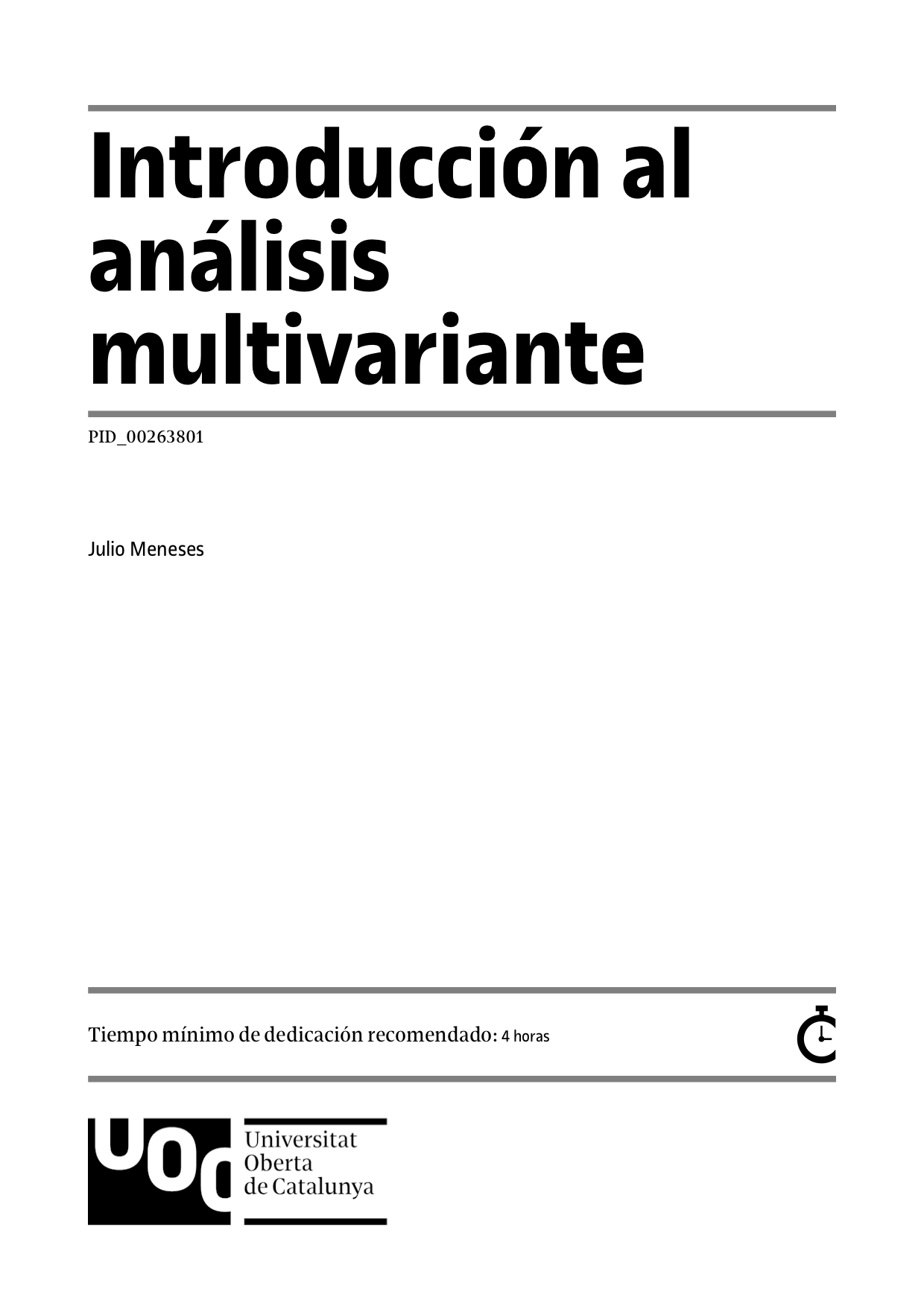 Introducción Al Análisis Multivariante Julio Meneses 3385